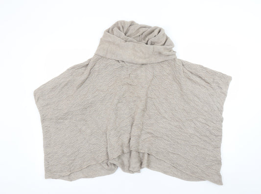 Marks and Spencer Women’s Beige Cotton Viscose Knit Cape Jumper Medium