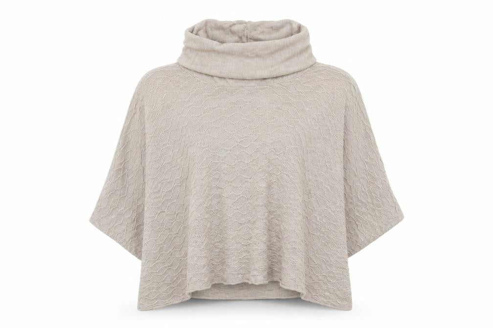 Marks & Spencer Women’s Beige Cotton Viscose Knit Cape Jumper Medium