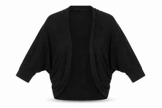 Calico Women’s Black Knit Shrug Cardigan M Dolman Sleeve