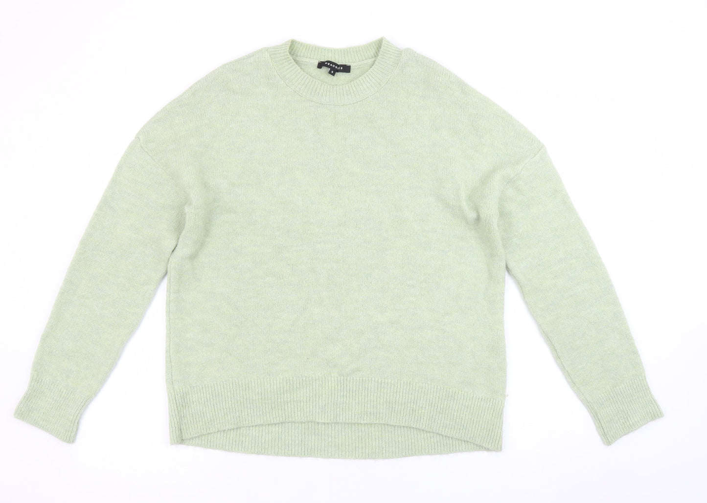 Peacocks Women’s Green Crew Neck Knit Pullover Jumper Size S