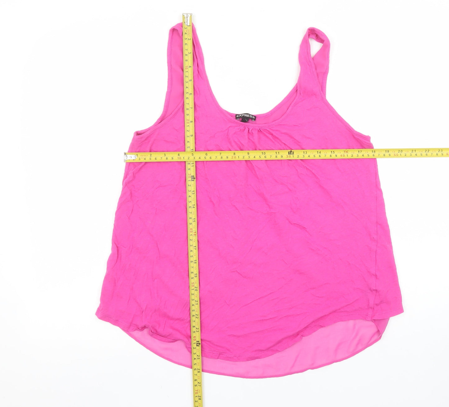 Express Women’s Pink Sleeveless Tank Top L Cotton Modal Blend