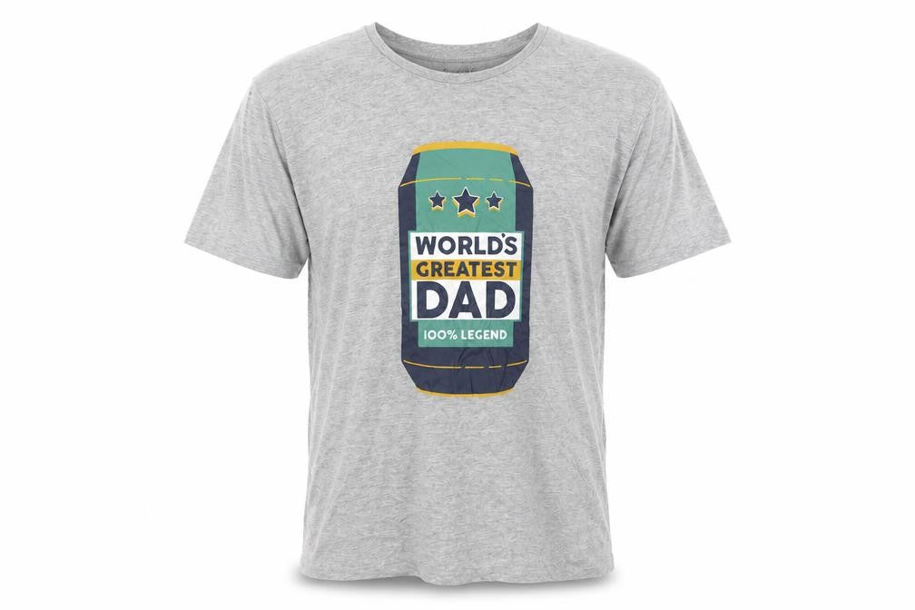 Studio Loungewear Men's Grey XXL World's Greatest Dad T-Shirt