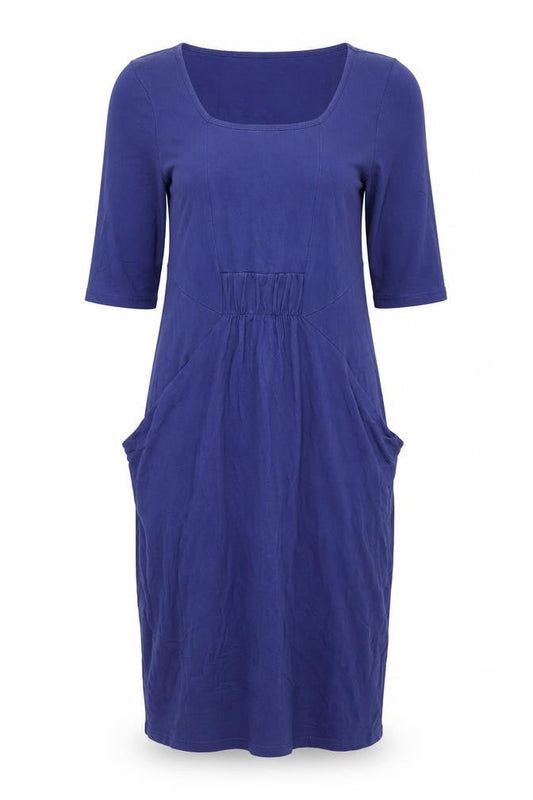 Marks & Spencer Women Blue Size 8 Shift Knee Length Dress