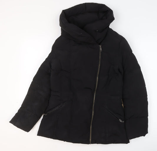 Betty Jackson Black Women's Size 10 Black Hooded Puffer Jacket