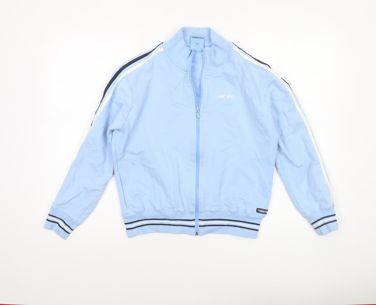 Turnstyle Boys Blue MCFC Track Jacket Size 16 Regular Fit Full Zip