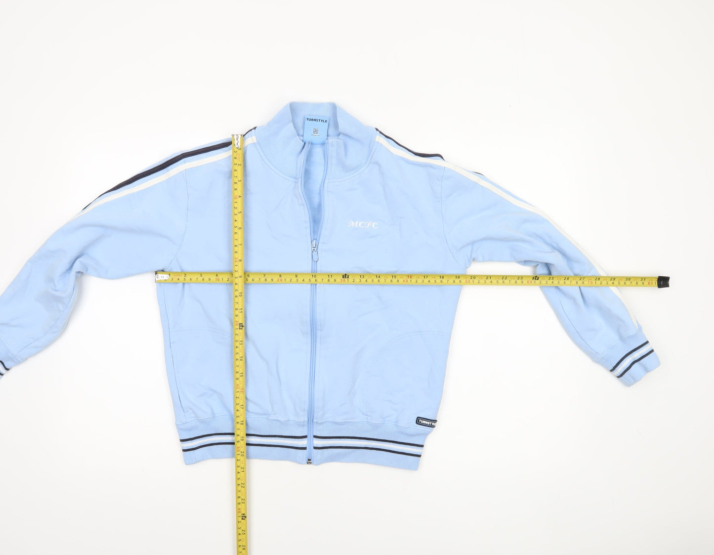 Turnstyle Boys Blue MCFC Track Jacket Size 16 Regular Fit Full Zip