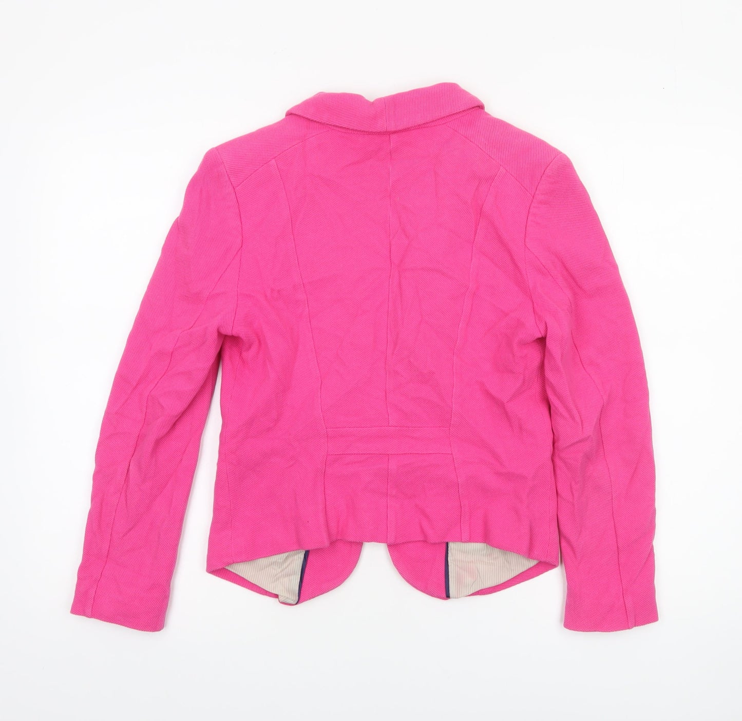 H&M Women’s Pink Single-Breasted Blazer Size 10 Cotton Lined