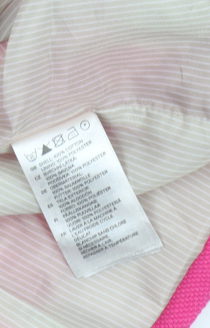H&M Women’s Pink Single-Breasted Blazer Size 10 Cotton Lined