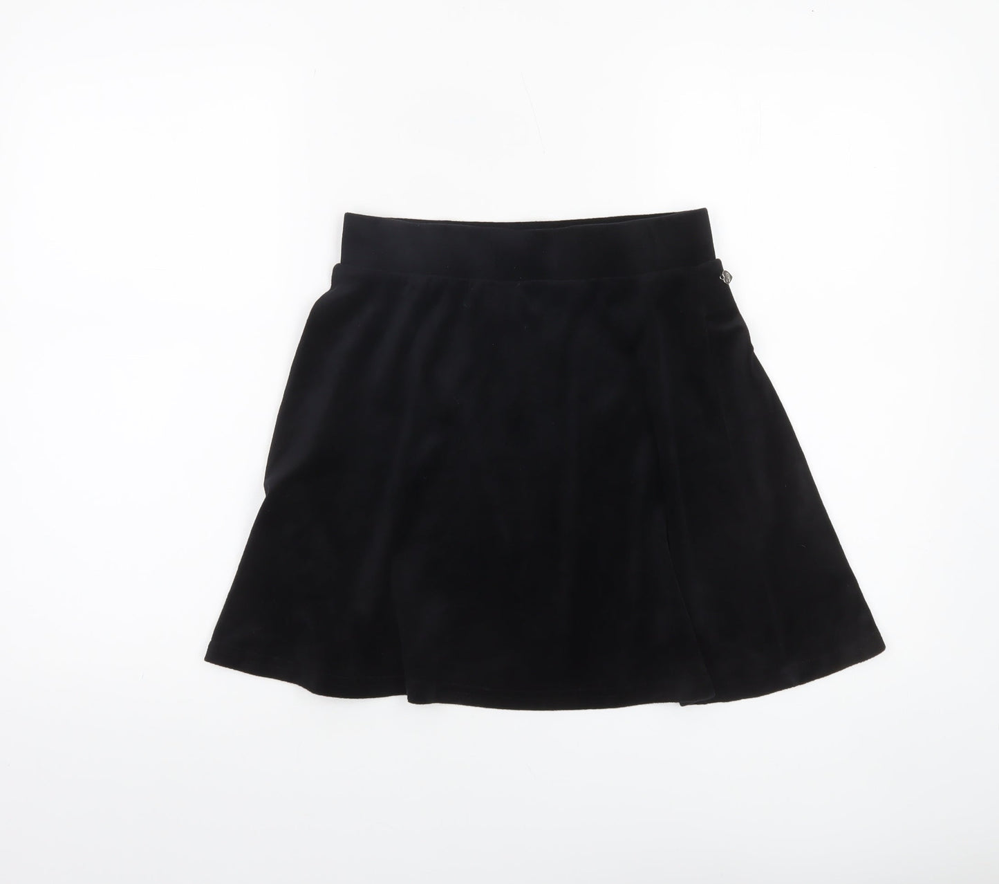 Juicy Couture Girls Black Velour Skater Skirt 13 Years Rhinestone Logo