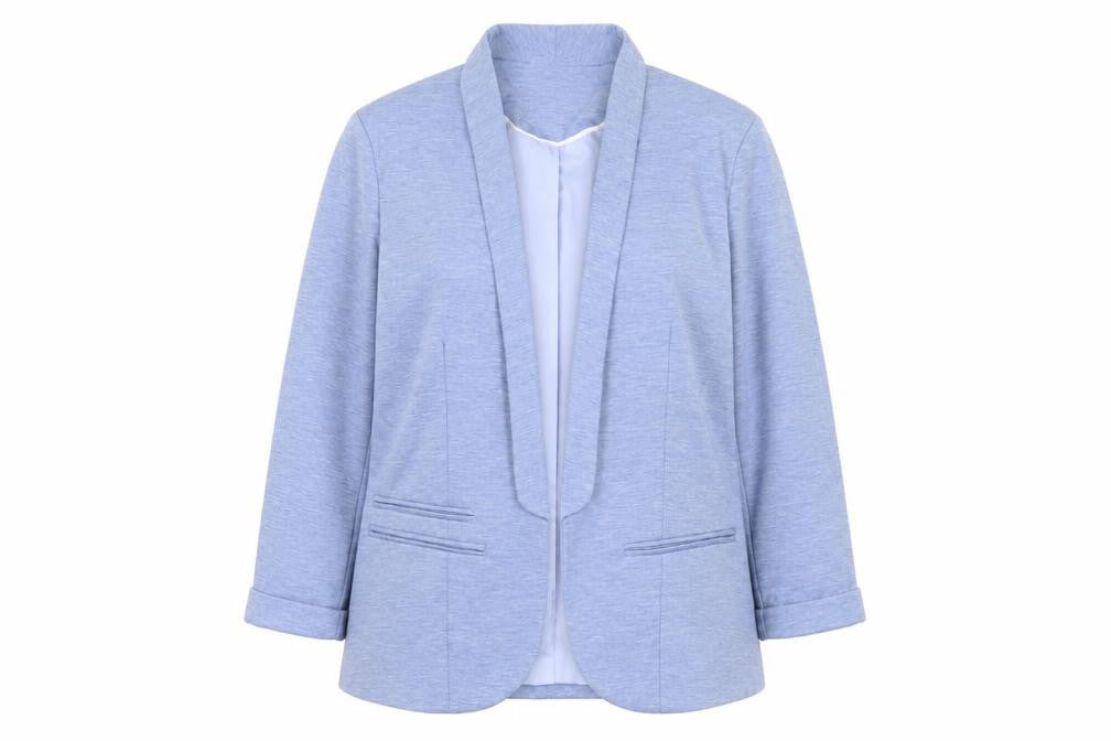 Miss Selfridge Women Blue Size 14 Shawl Collar Blazer Jacket