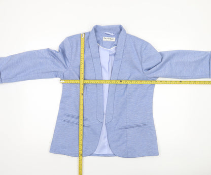 Back view of Miss Selfridge Women Blue, size 14, Shawl Collar Blazer Jacket