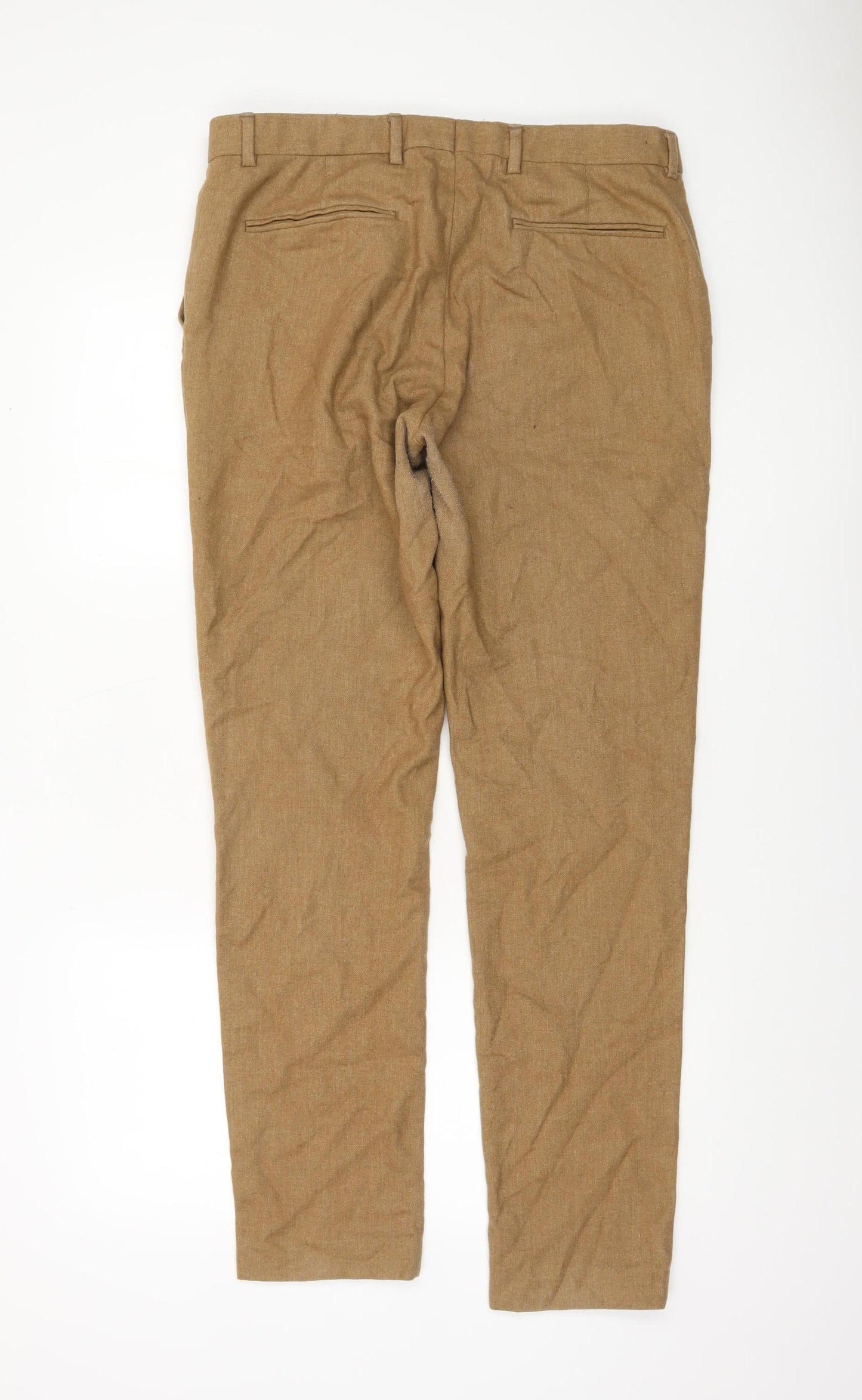 River Island Men's Beige Slim Fit Chino Trousers 34L