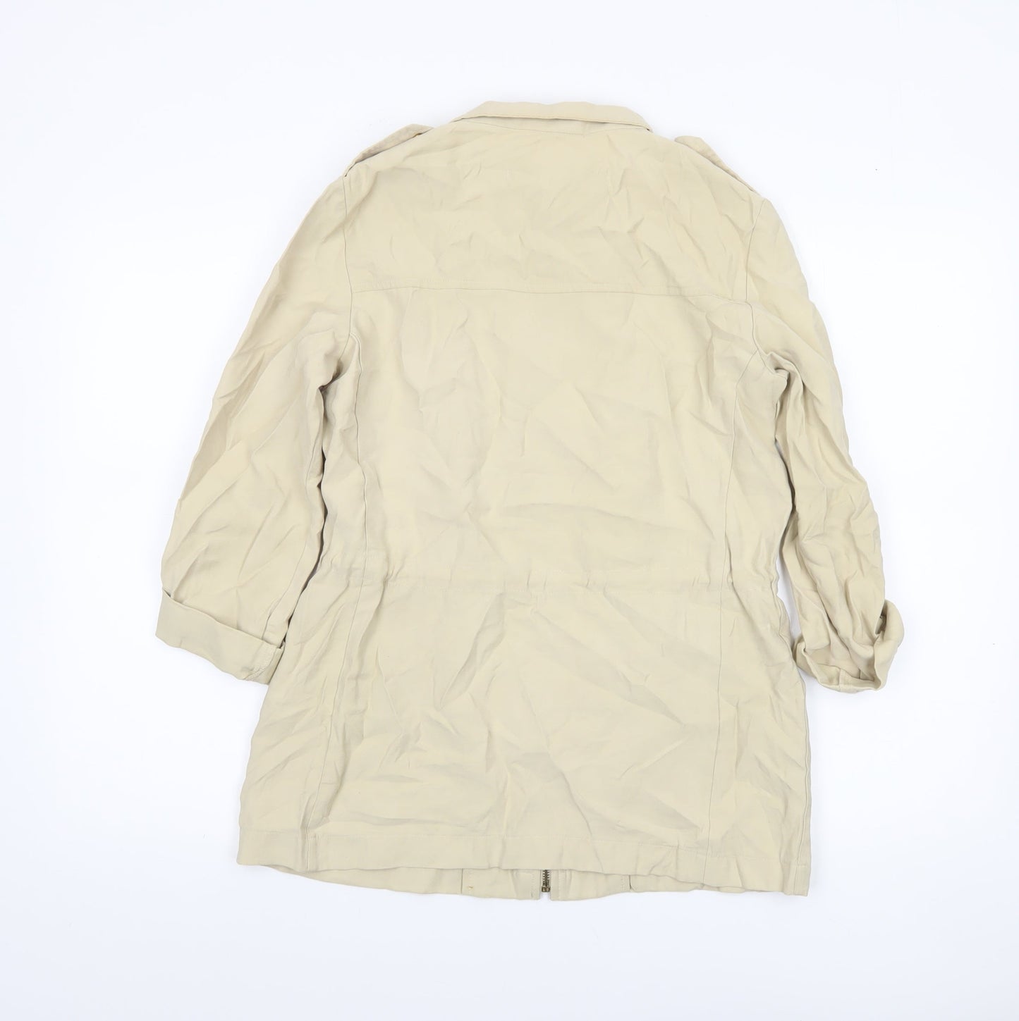 Zara Women Beige XS Anorak Jacket with Pockets