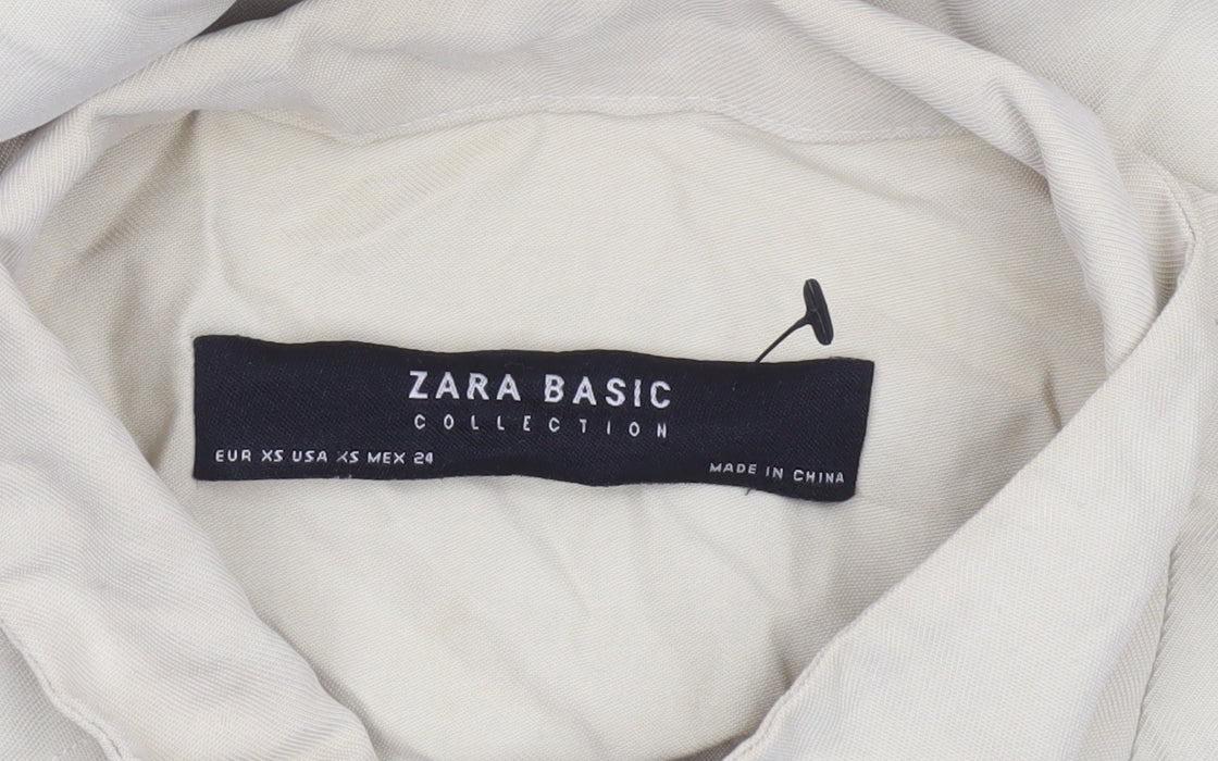 Zara Women Beige XS Anorak Jacket with Pockets