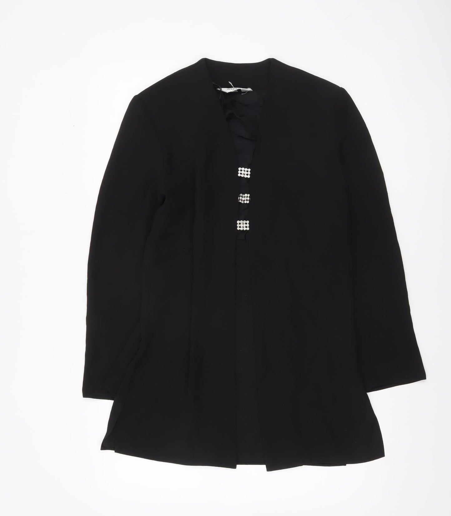 Whimsy Women's Black Mid-Length Blazer Jacket Size 10