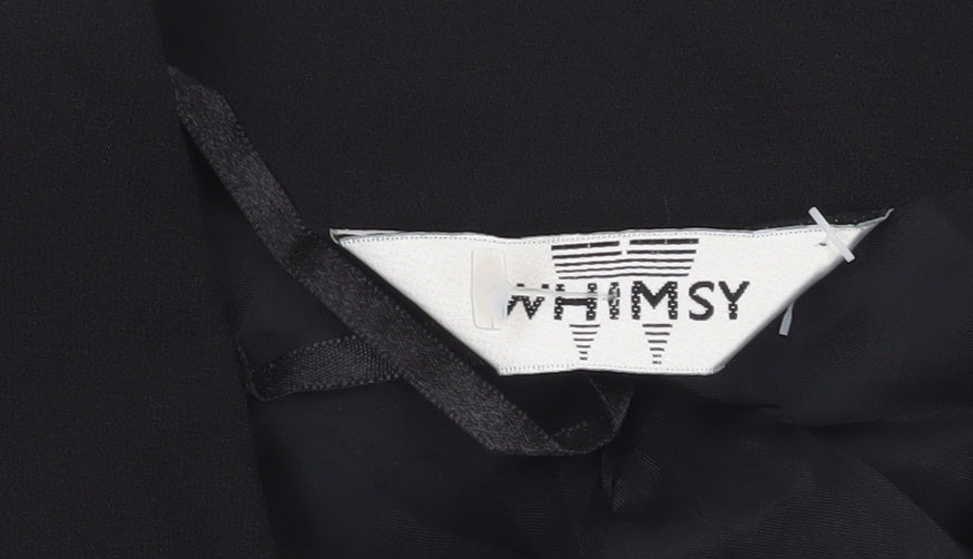 Whimsy Women's Black Mid-Length Blazer Jacket Size 10