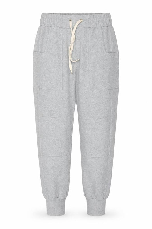 ME+EM Women's Grey Cotton Blend Jogger Trousers Size 6