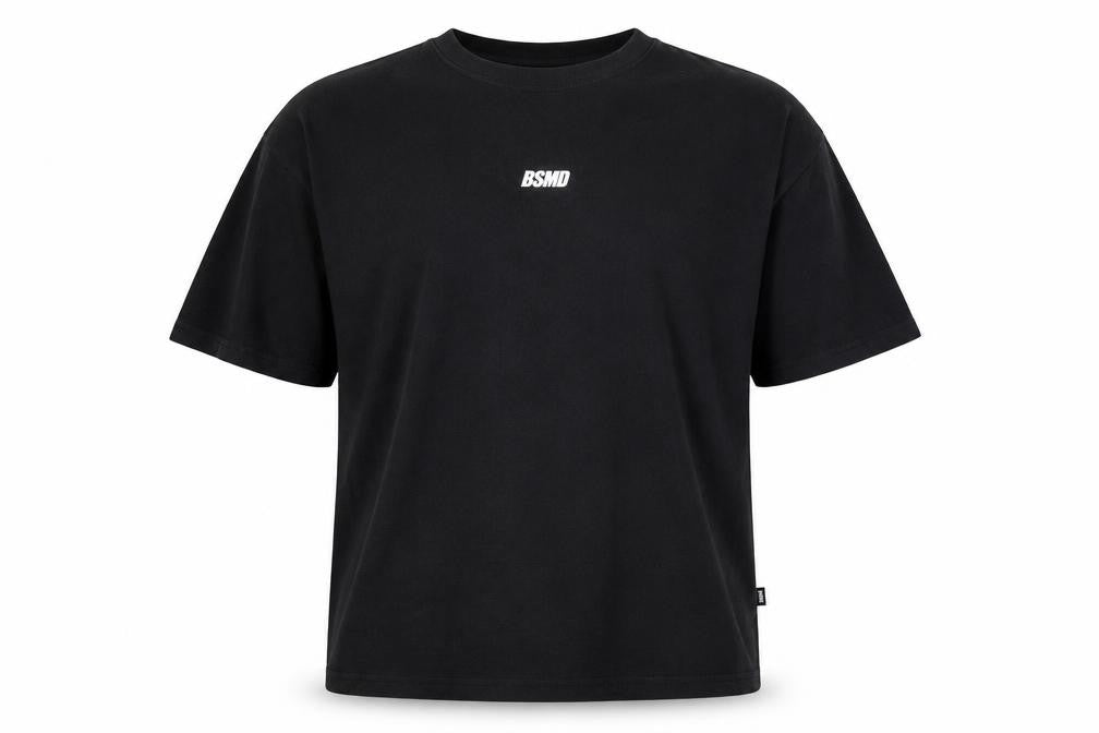 BSMD Men's Black XL Crew Neck Short Sleeve Cotton T-Shirt