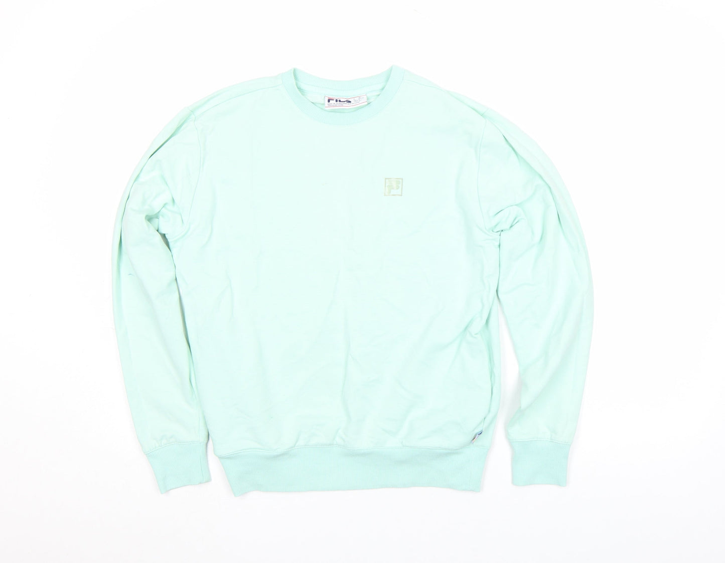 FILA Men’s Mint Green Crew Neck Sweatshirt Size S Regular Fit