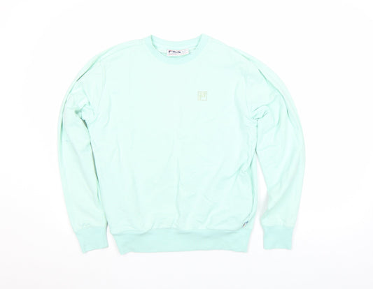 FILA Men’s Mint Green Crew Neck Sweatshirt Size S Regular Fit