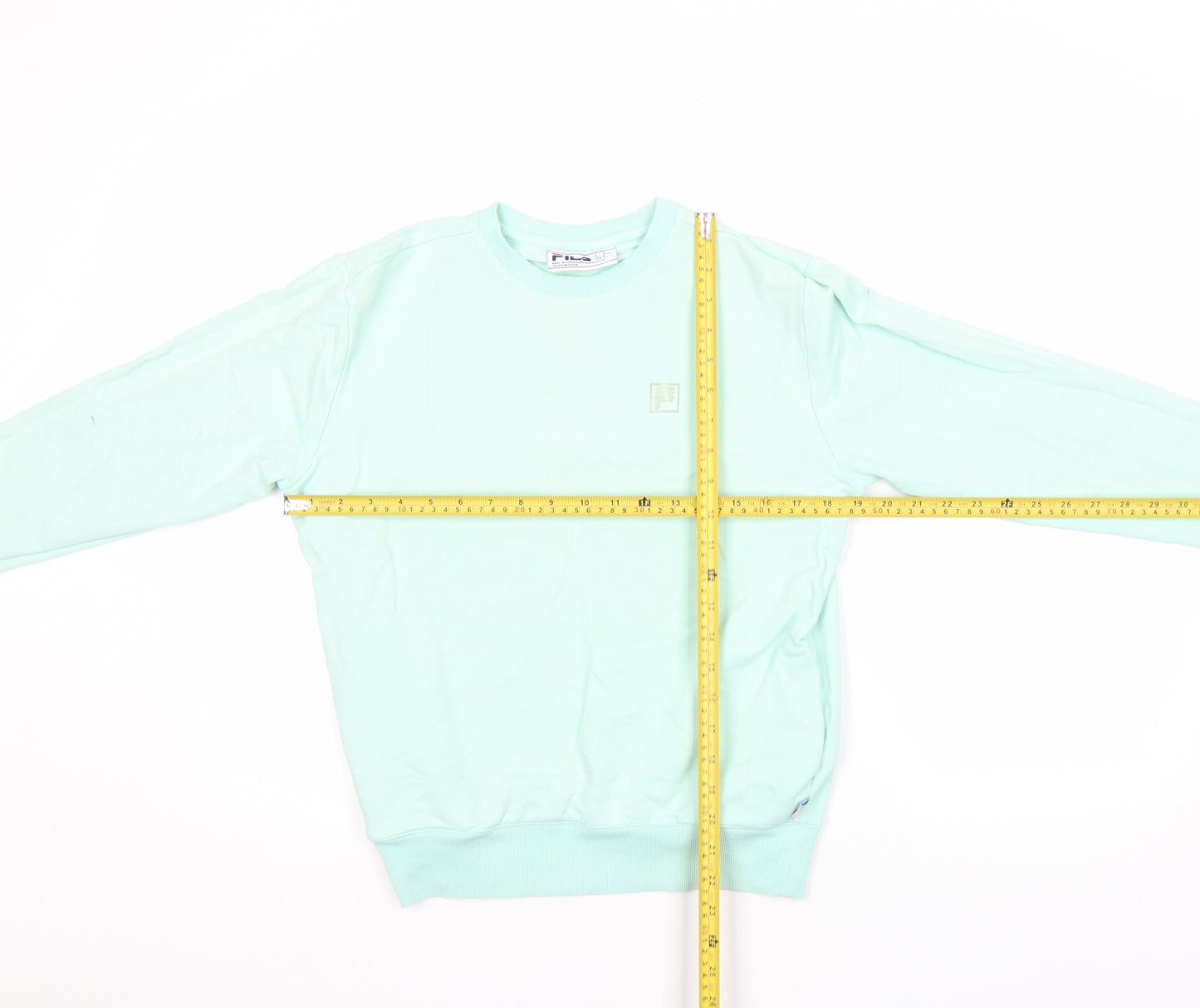 FILA Men’s Mint Green Crew Neck Sweatshirt Size S Regular Fit