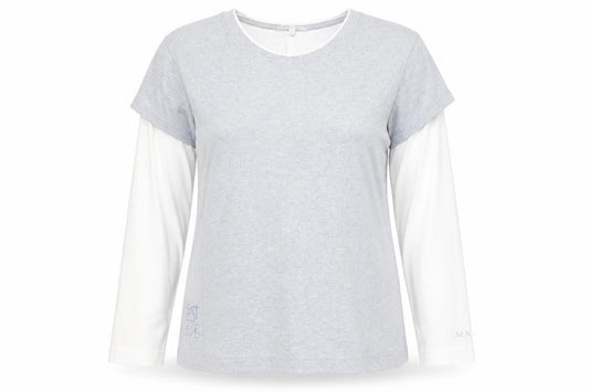 FatFace Women's Grey Long Sleeve Cotton T-Shirt Size 18