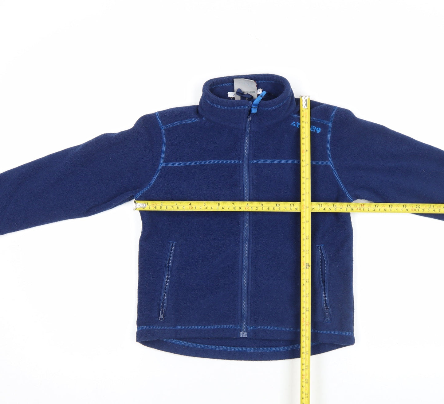 TOG24 Boys Blue Fleece Zip Up Basic Jacket 7-8 Years