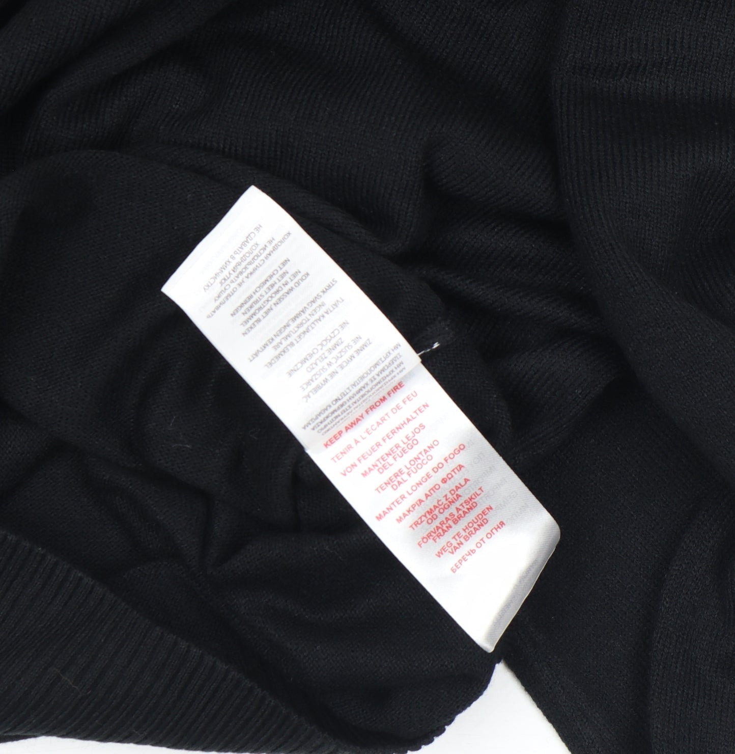 Soulstar Women Black Roll Neck Cotton Tall Jumper M