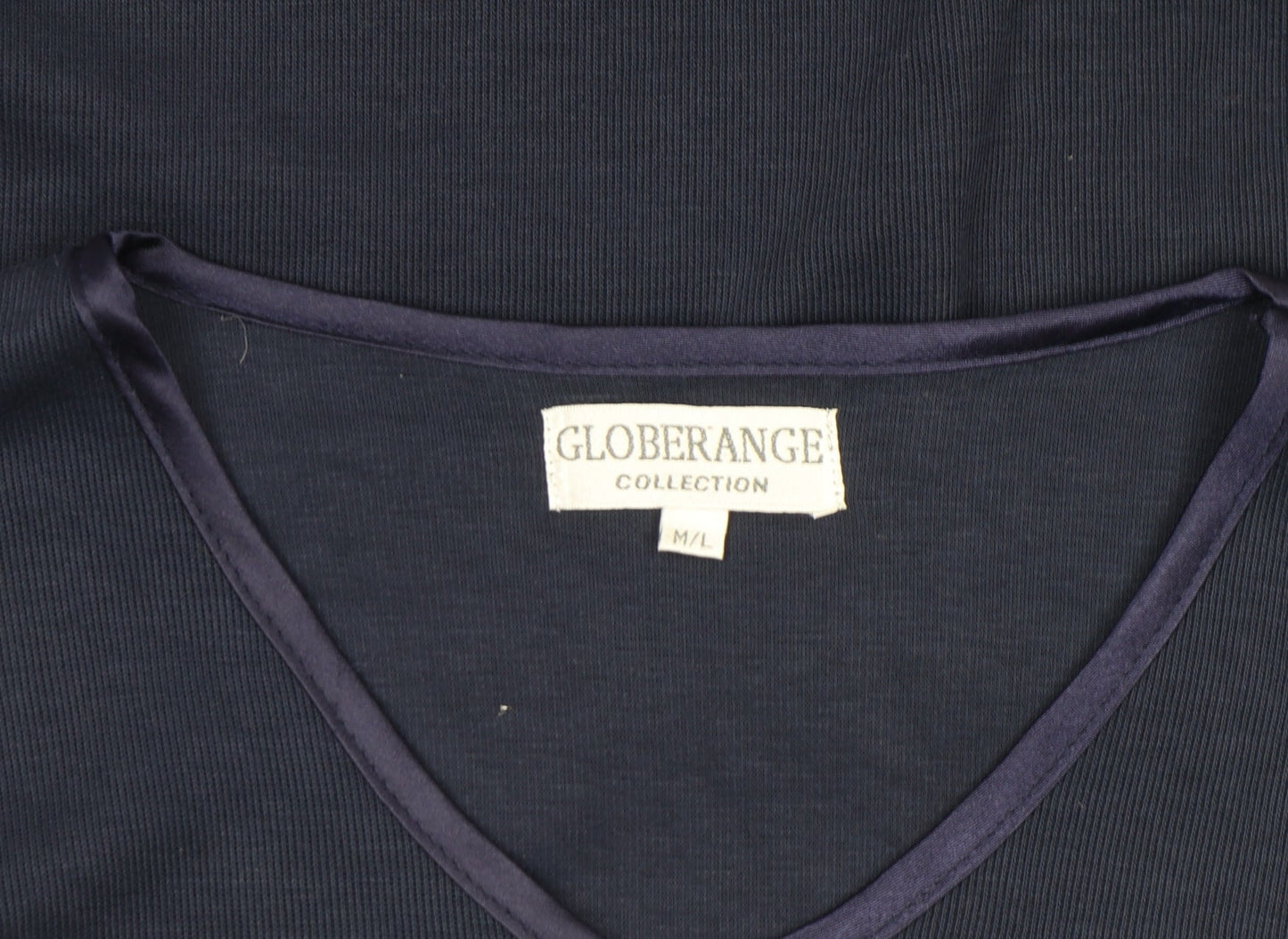 Globerange Collection Women’s Blue V-Neck Long Sleeve Jersey Top M