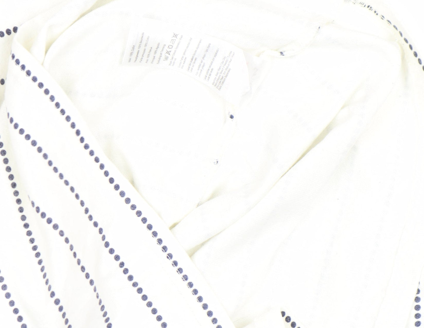 Joules Women's White Striped 3/4 Sleeve Boat Neck Cotton Top Size 8
