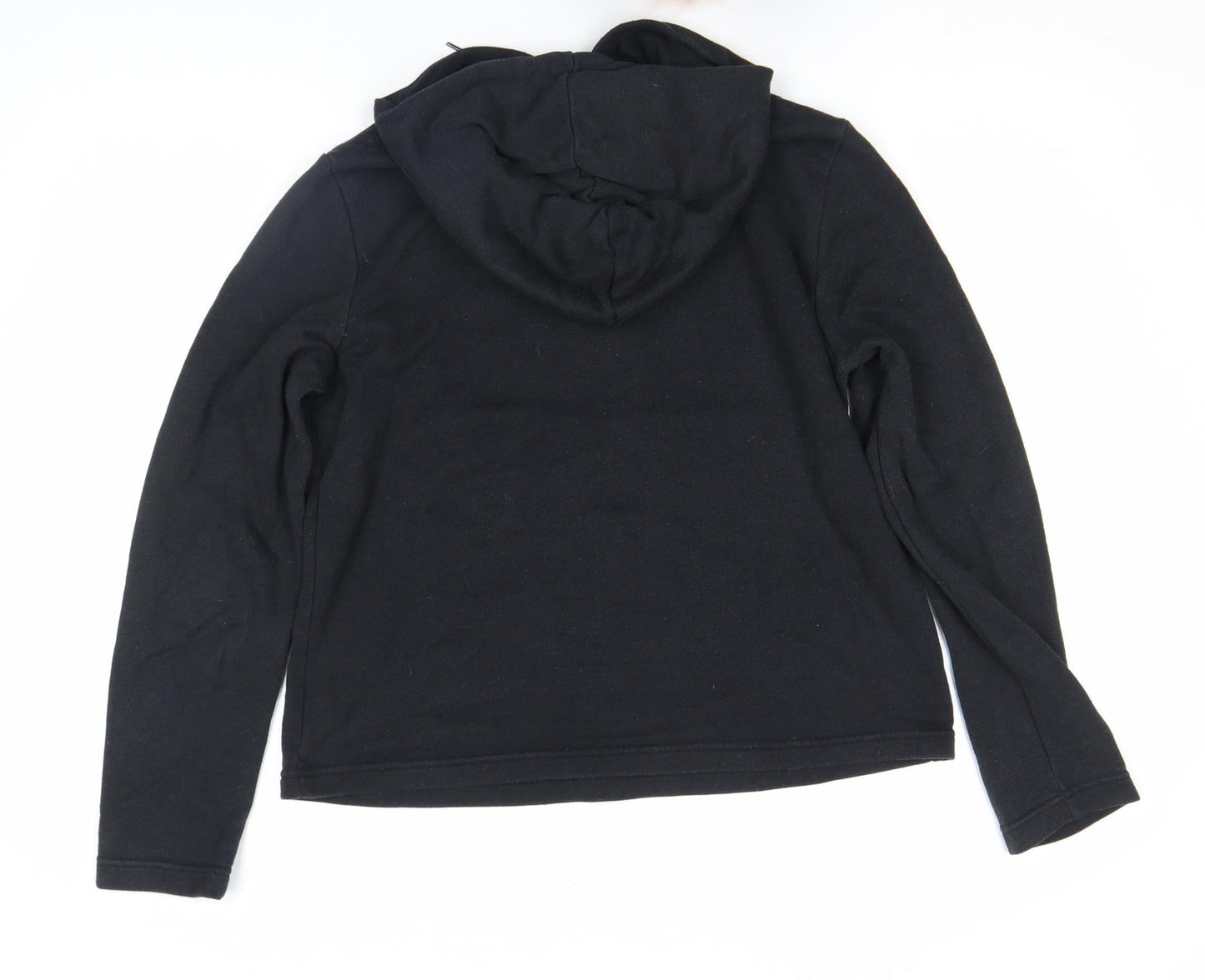 Adidas Women Black Pullover Hoodie Size M Camo Logo Cotton Blend