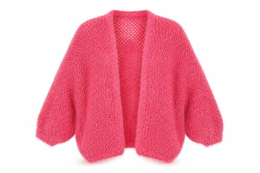 River Island Women’s Pink Open Knit Relaxed Cardigan Size 6
