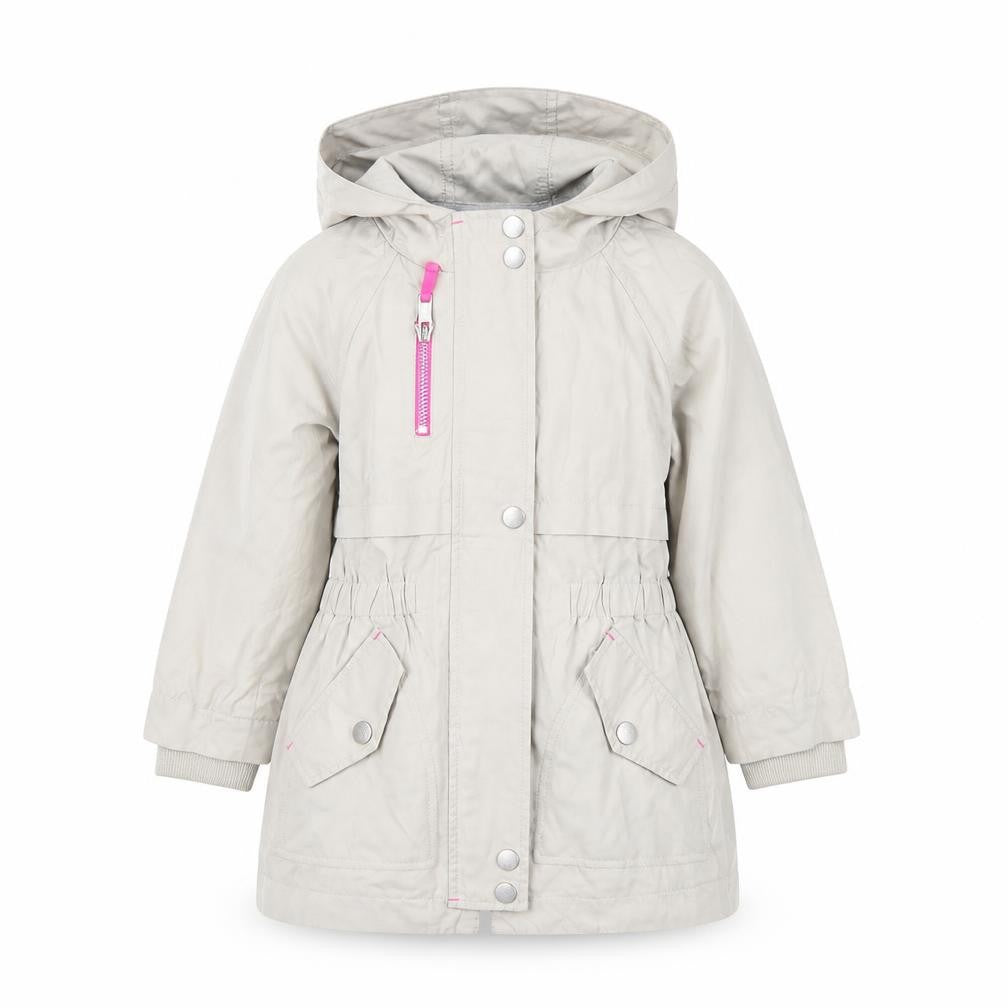 Mint Velvet Girls Beige Hooded Parka Coat 3 Years Lined Lightweight Jacket