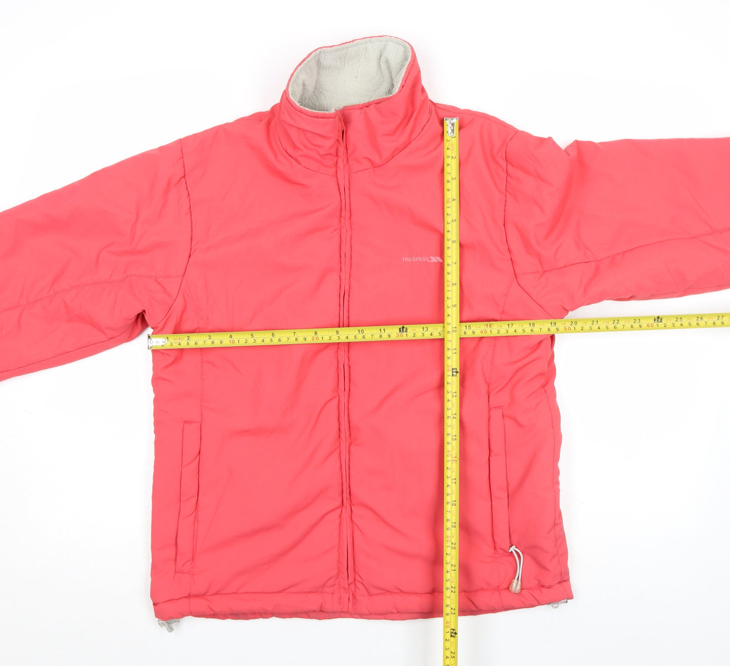 Trespass Women's Pink Puffer Jacket Medium Windproof Fleece Lined