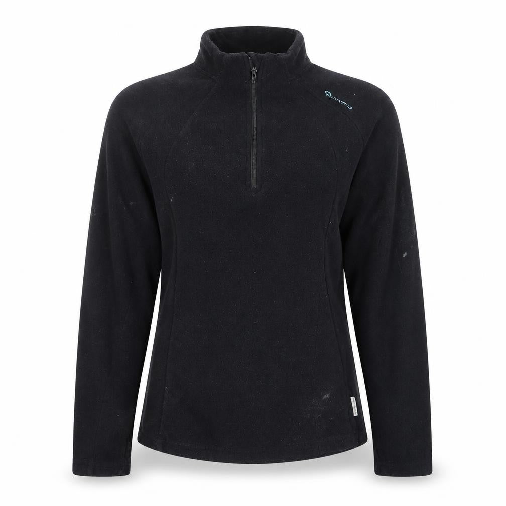 Decathlon Creation Women's Black Fleece Half Zip Hiking Jacket Size M