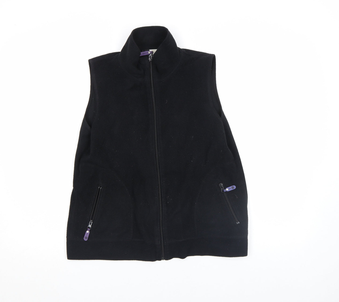 Atmosphere Women Black Fleece Zip Waistcoat Size 12