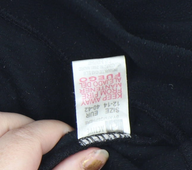 Atmosphere Women Black Fleece Zip Waistcoat Size 12