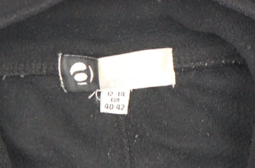Atmosphere Women Black Fleece Zip Waistcoat Size 12