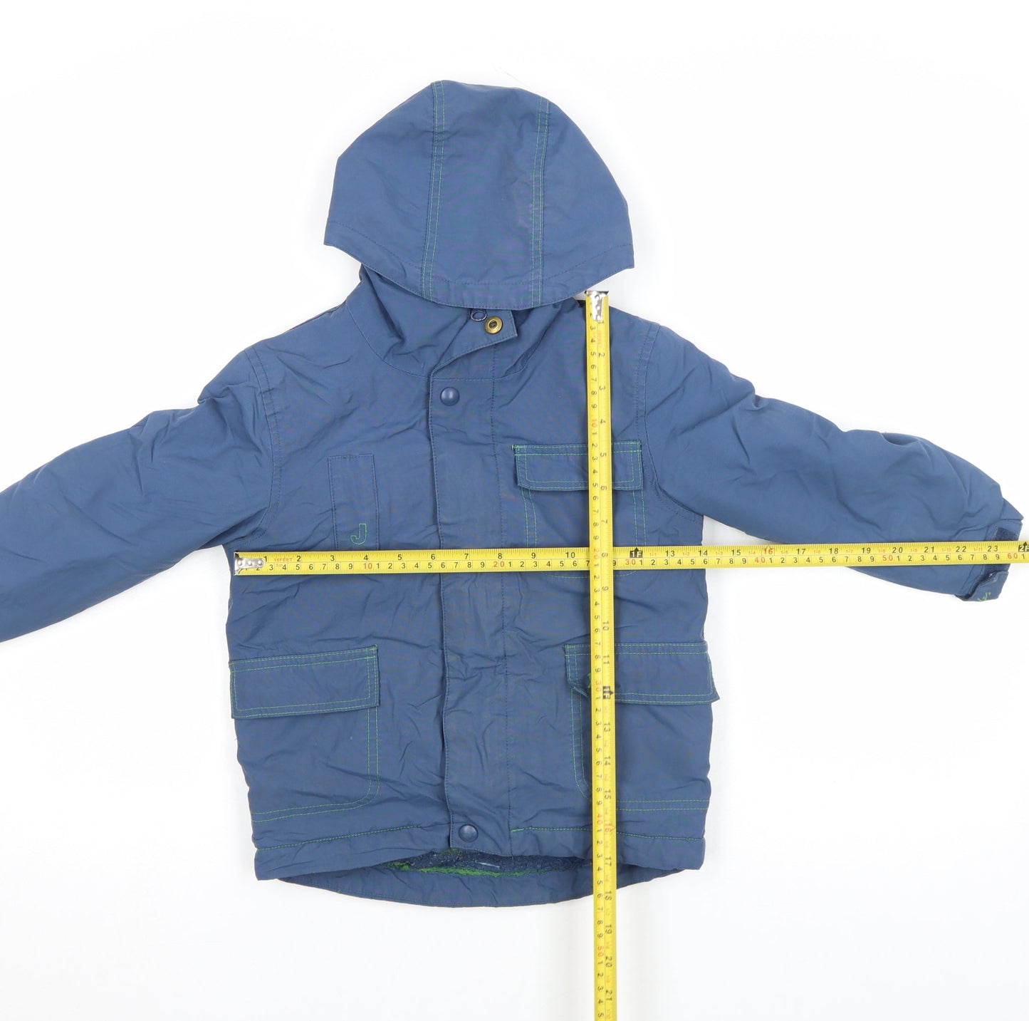 Joules Boys Blue Hooded Parka Jacket 3 Years Lined Winter Coat