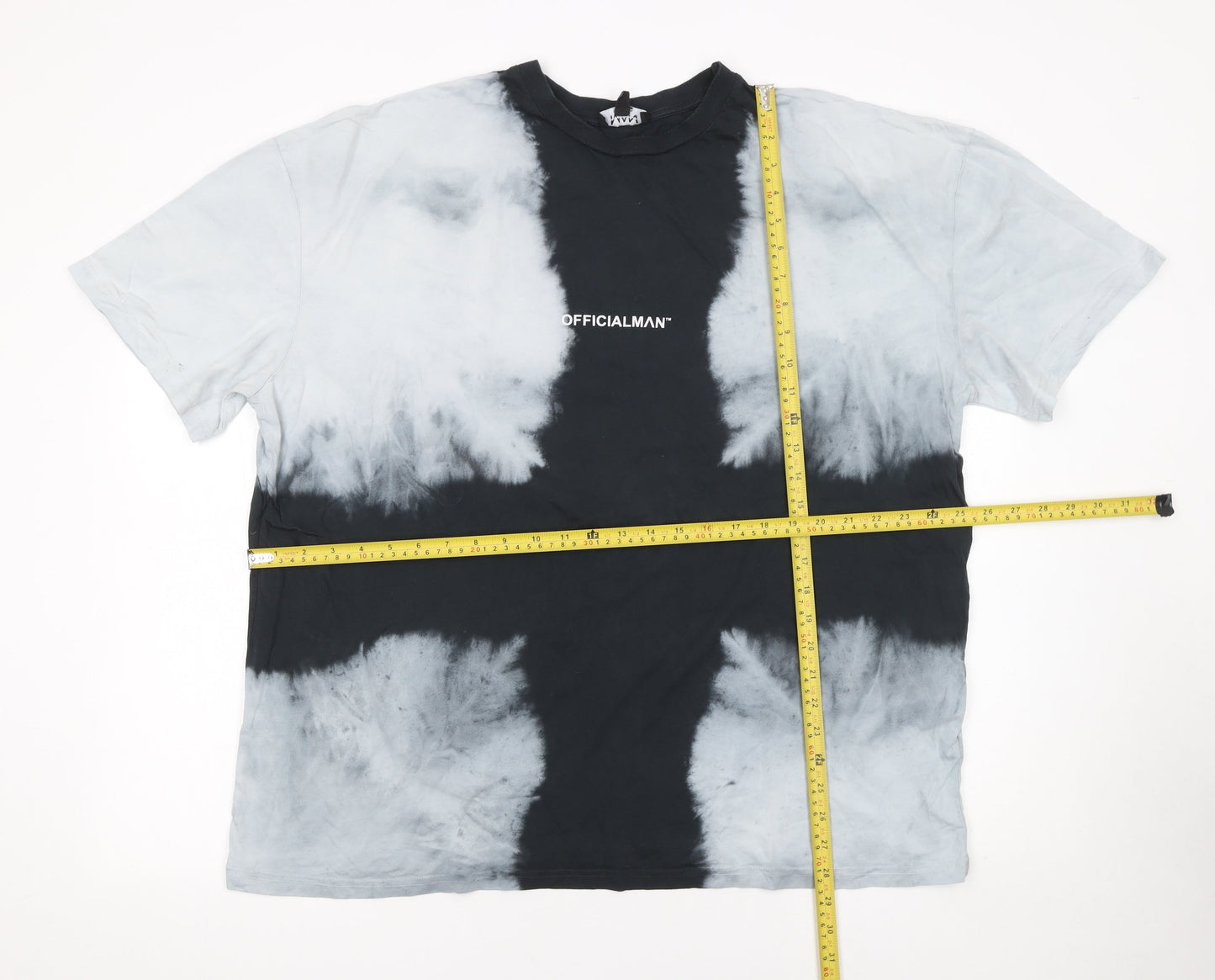 boohooMAN Men's Multicoloured Tie-Dye Crew Neck Cotton T-Shirt M