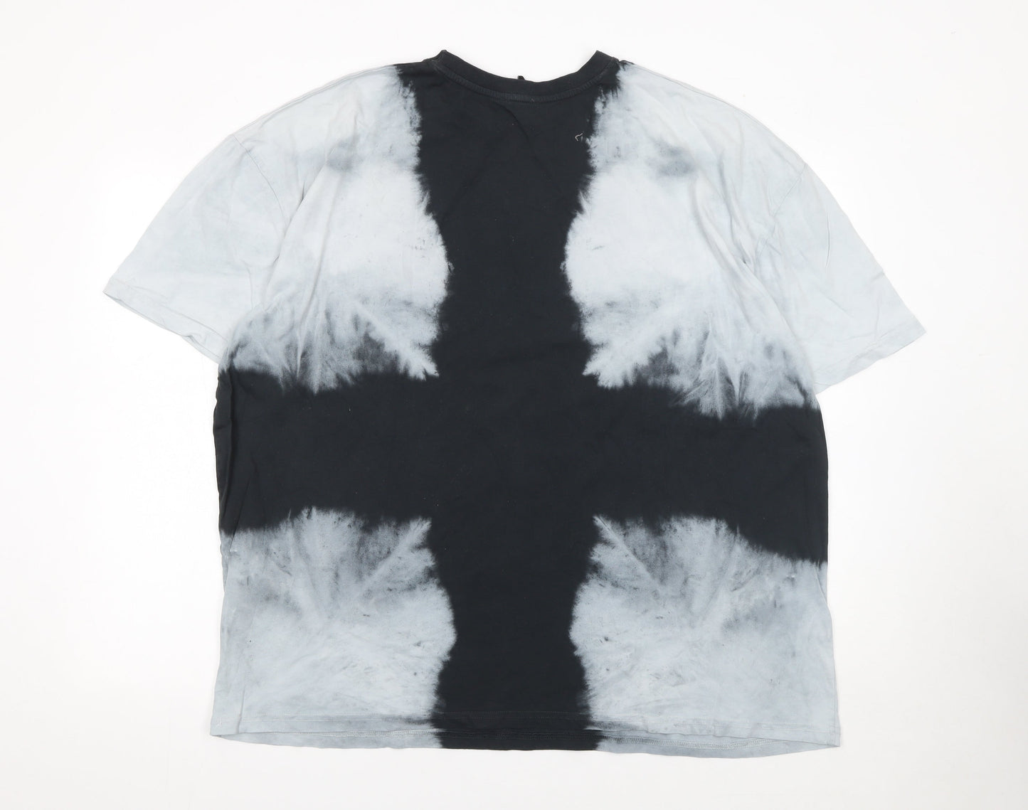 boohooMAN Men's Multicoloured Tie-Dye Crew Neck Cotton T-Shirt M