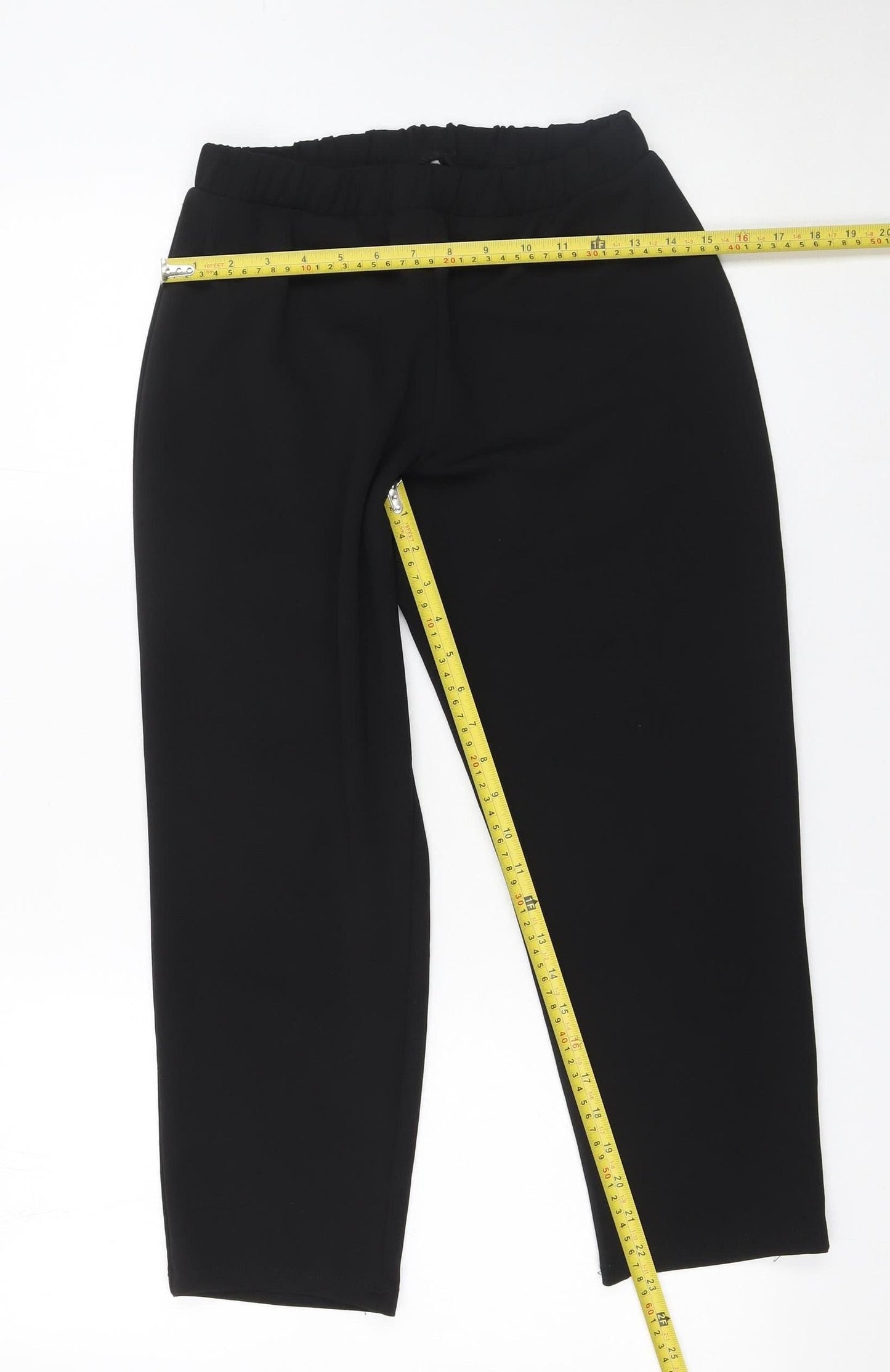 ASOS Women's Black Tapered Stretch Trousers Size 8