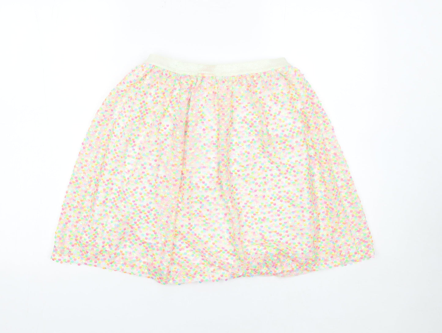Cat & Jack Girls Multicoloured XL A-Line Knee Length Mesh Party Skirt