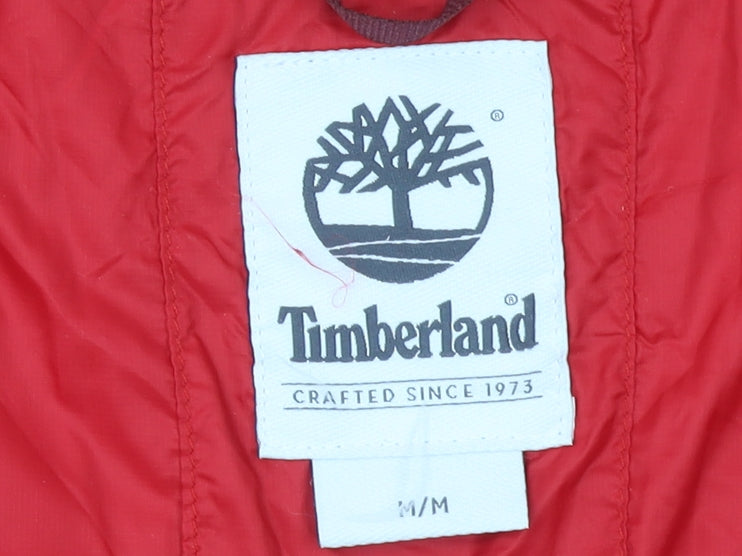 Timberland Womens Red Hooded Lightweight Windbreaker Jacket M