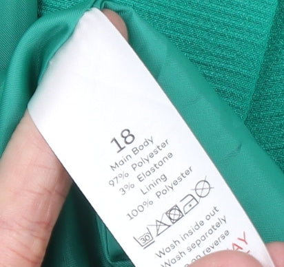 Edit by Max Heys Green Long Single Breasted Blazer Jacket UK 18