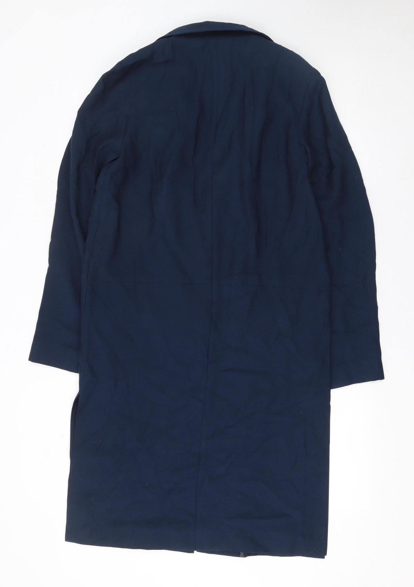 Next Women's Navy Blue Regular Fit Long Blazer Coat Size 10