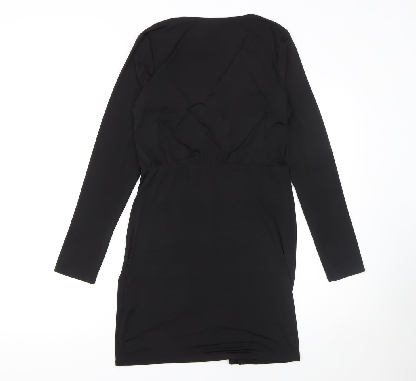 River Island Women’s Black Wrap Knee Length Dress Size 14