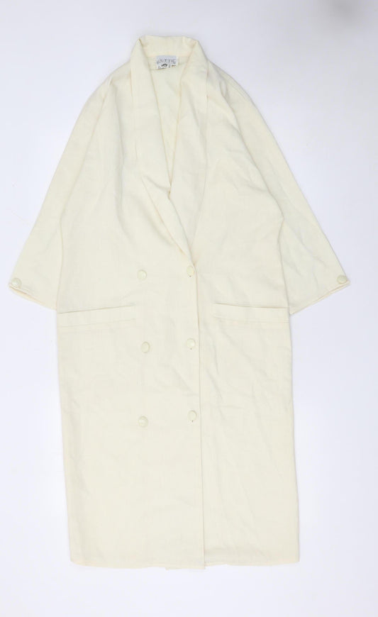 Lettie Women Ivory Double-Breasted Shawl Collar Blazer Size 10