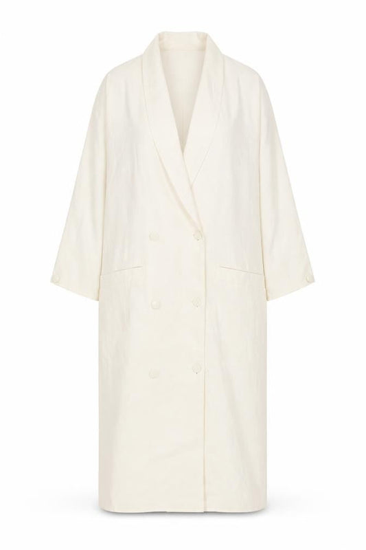 Lettie Women Ivory Double-Breasted Shawl Collar Blazer Size 10