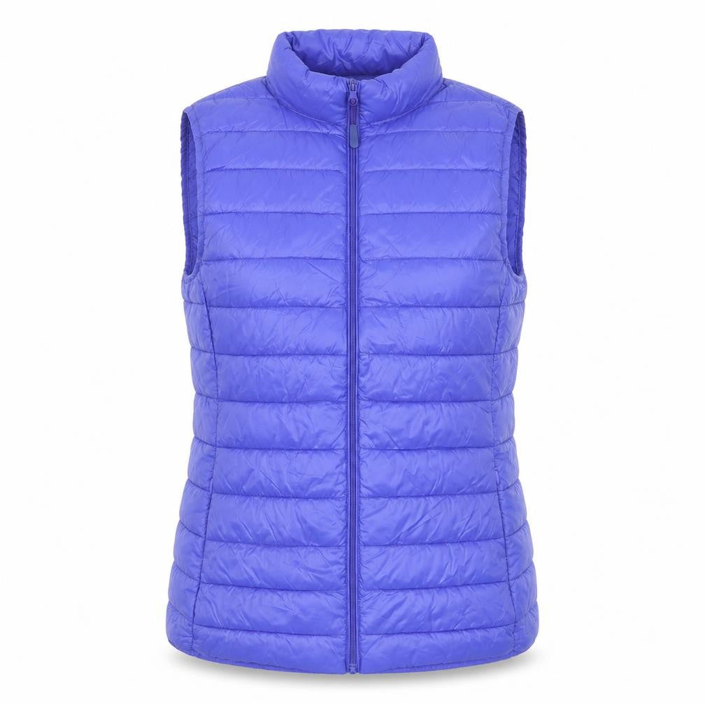 Dunnes Women Blue Quilted Puffer Waistcoat Size 10